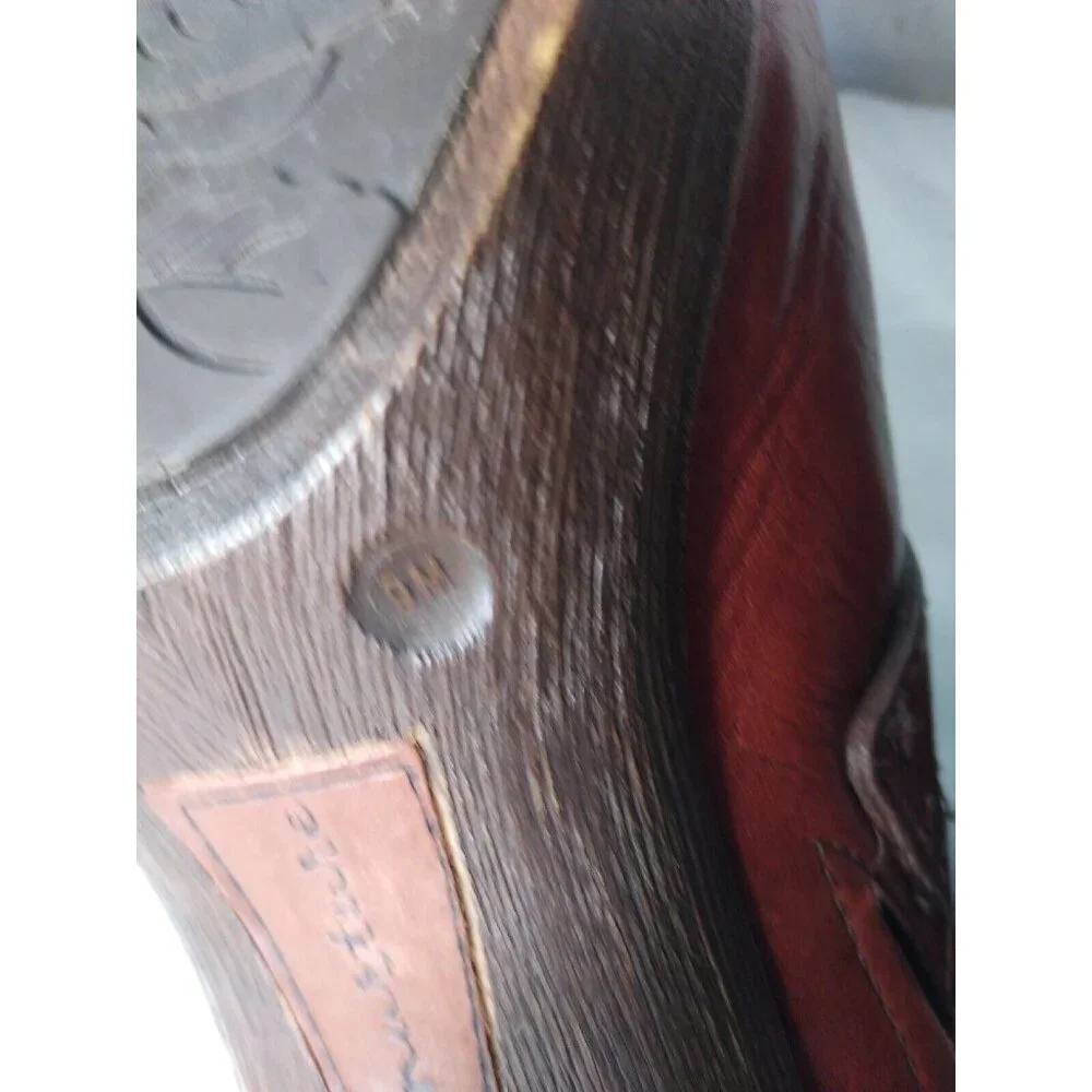 Nurture Prairie Clog Heels Women's 9 M Shoes Brown Leather Mules Metal Studs - Picture 9 of 10